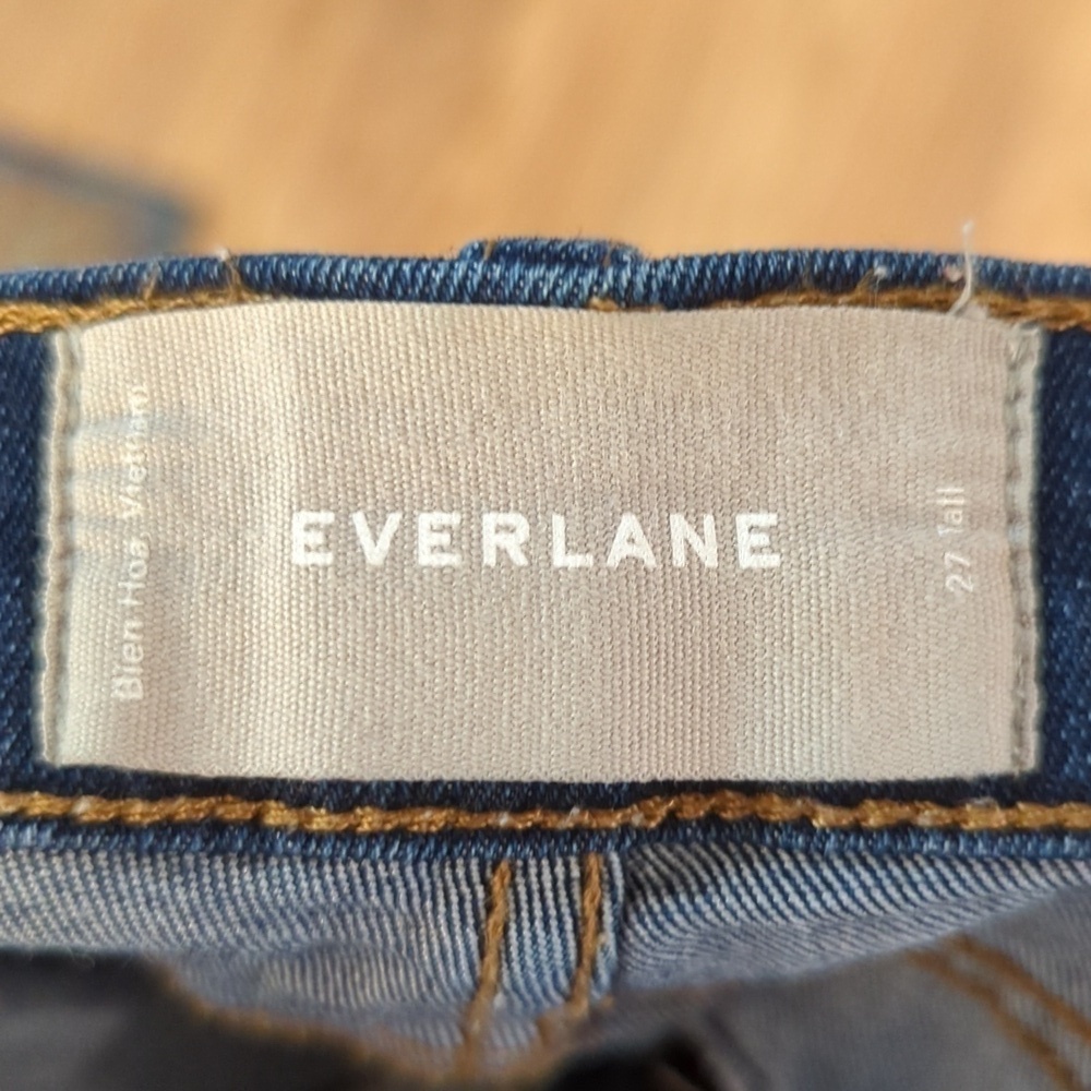 Dark wash skinny ankle jeans size 27 Tall mid-rise with stretch Everlane - Picture 7 of 8